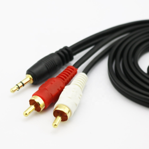 Stereo Audio 35mm Kabel Aux to RCA Male Stereo Good Quality AUX Speaker Aktif TV HP smartphone laptop pc tablet mp3 player game console