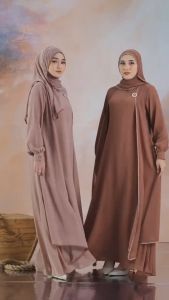 Shamma Abaya + Pashmina Ceruty Gamis Wanita Terbaru 2024 Viral Dress Kondangan Wanita Elegan Mewah