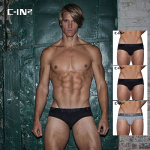 กางเกงชั้นในชายผ้าฝ้ายแท้ C-IN2 ทรงสามเหลี่ยมเซ็กซี่ 3 ตัว กางเกงชั้นในชายสบายๆ ทรงใหญ่ ดีไซน์ห่วง ทรงหลวม