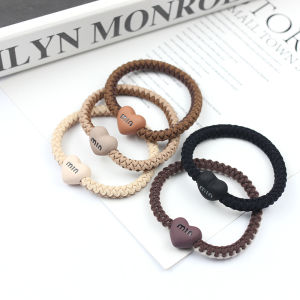 ยางรัดผมหัวใจยืดหยุ่นสูงทนทาน ยางรัดผมแบบใหม่ปี 2024 ระดับไฮเอนด์สำหรับผู้หญิง ไม่มีรอยต่อ รัดผมแบบหรูหรา