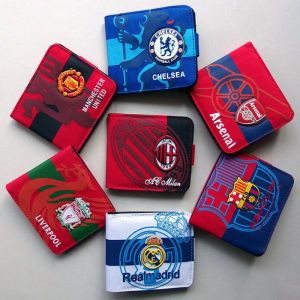 Canvas Fabrics Football Fan Supplies Chelsea Liverpool AC Milan Real Madrid Wallet Football Wallet Mens Short