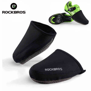 ROCKBROS Bao Giày Đi Xe Đạp Chống Gió Nửa Giày Cho Xe Đạp Đường Trường MTB Vải Lycra Bao Giày Xe Đạp Ấm Áp Và Chống Mài Mòn
