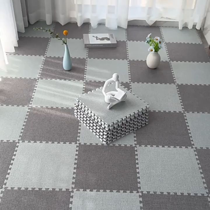 COD】30x30CM Baby Linen Foam Crawling Mat 3D Thickening clean