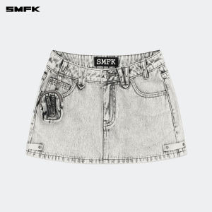 SMFK | Denim Short Retro Waist Skirt