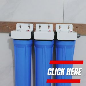 Water Filtration System 3 Stages 20" Slim Type Refillable Deepwell Premium Set Up Complete Set of 1 Washable Pleated Filter and 1 Carbon Block 1 Refillable Water Softener Different Variation