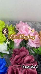 Rose Hongkong X 5 Artificial / Bunga Artificial / Bunga Plastik / Bunga Dekorasi / Dekorasi Pernikahan / Pernikahan