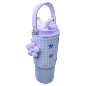 BIZE | Large Capacity Stainless Steel Insulated Tumbler with Double Drinking Straws