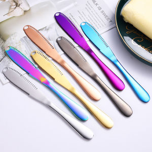 Stainless Steel Multicolor Butter Knife Cream Knife Cheese Knife Jam Spreaders Toast Breakfast Utensil Bread Knife Kitchen Tools