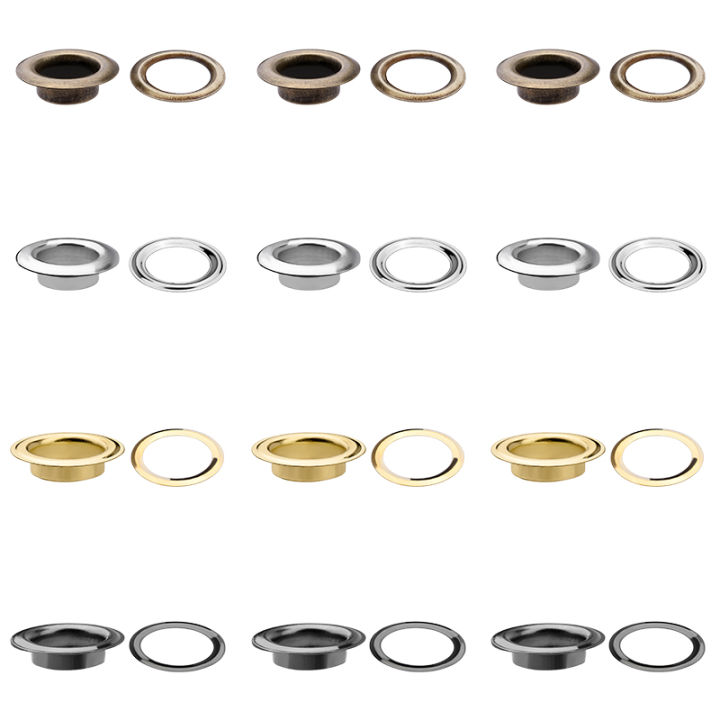 KRABALL 200sets 4/5/6/8mm Scrapbook Grommet Eyelets Hole Metal Button