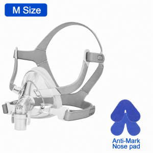 Yuwell | Yuwell YF02 CPAP Mask Full Face BreathWear BiPAP Mask with Soft Silicone Cushion Non Magnetic Clips Quiet Vent Open View Design