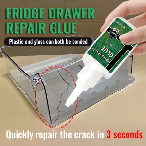 KJM Refrigerator Drawer Repair Glue - Quick-Dry Strong Sealant for Cracks & Breaks Easy Apply Durable Bond Freezer Resistant