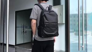 Penghantaran dari China [2025] Beg galas perniagaan untuk lelaki beg galas perjalanan mewah beg komputer riba berkapasiti besar beg bahu berganda dengan percetakan logo3.1