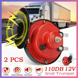 2pcs Klakson Keong Suara Nyaring Dan Keras Aksesoris Motor Mobil 12 v Klakson Keong Merah Untuk Variasi Aksesoris Motor Dan Mobil