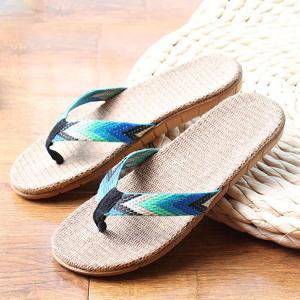 Dép Xỏ Ngón Vải Lanh Chống Trượt Mùa Hè Mới Cho Nam Và Nữ Đi Biển Dùng Trong Nhà Cho Cặp Đôi Dép Xỏ Ngón Mùa Hè Thường Ngày