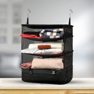 Luggage storage bag hanging packing cube upgraded nylon fabric portable storage bag 16*10*21 inches business travel essentials