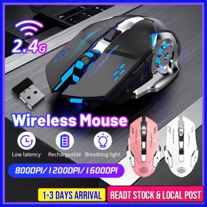2.4Ghz Wireless Mouse Adjustable Wireless Mice Rechargeable for PC Laptop Home Office Game And Silent Rechargeable iPad Tablet Phone Universal Portable 2.4G无线鼠标Tetikus tanpa wayar