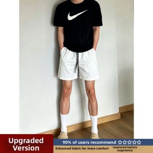 LIUBU | Black Check Patchwork Quick-dry Shorts Casual