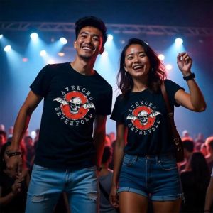 Danshop - T-Shirt Atasan A7X BURRIED ALIVE Kaos Distro Musik BAND Bahan 24s