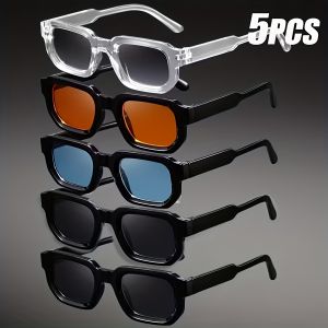 New Men Vintage Rectangle Frame Sunglasses Fashion Retro Sun Glasses Luxury Brand Design Glasses UV400 Eyewear Women Goggles