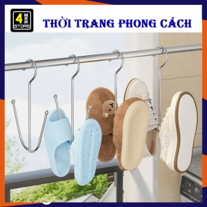 Móc Phơi Giày Dép Inox Siêu Bền Không Gỉ Móc Treo Đồ Đa Năng Chịu Lực Tiết Kiệm Không Gian Dày 4 Li Giữ Phom Giày Dép - Móc Treo Giày Thông Minh Tiện Dụng