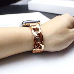 Stainless Steel Apple Watch Band Compatible with iWatch10/9/7/5/6 Watch Straps for Apple Watch8 Metal Stainless Steel Chain