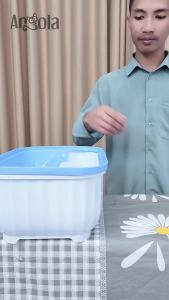 Angola Rak Piring Plastik C29 Tempat Alat Makan Rak Pengering Mangkok/Sendok Rak Dapur