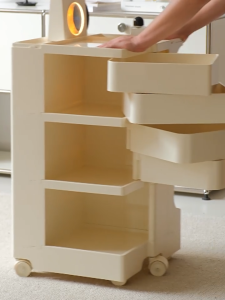 Creative Mobile Trolley Nordic Storage Sofa Side Table Snack Cabinet Home Living Room Simple Side Cabinet Bedside Table