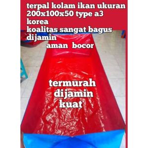 terpal kolam ikan ukuran 200x100x50 type a3 korea