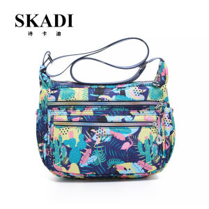 Large Capacity Multi-layer Oxford Cloth Canvas Shoulder Crossbody Bag for Women SKADI Brand Casual Style Zipper Closure