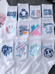 ถุงเท้ากีฬาคอตตอนสีขาว ถุงเท้ากีฬาบาสเก็ตบอล ถุงเท้าข้อสั้น ถุงเท้าข้อยาว ถุงเท้าลำลอง ถุงเท้าผู้ชาย ถุงเท้าผ้าฝ้ายแท้