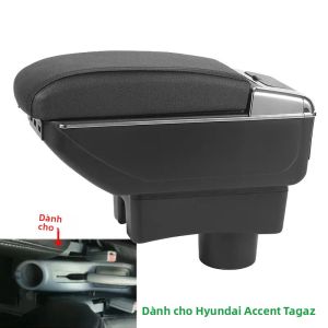 Hyundai Accent Tagaz Tay Nội Thất Ô Tô Trung Tâm Hộp Bảo Quản Da PU/Nhựa ABS Điều Khiển Trung Tâm Phụ Kiện Cho 2003-2013 Mẫu