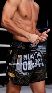 ONE Fitness Quick Dry Elastic Sports Shorts for Men Casual Martial Arts Boxing Wrestling Training Pants