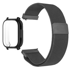 Milanese Magnetic Strap+Case for Redmi Watch 5 ActiveFor Redmi Watch 5 Lite Band TPU Soft Case Screen Protector Metal Watchband