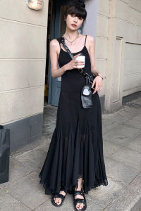 CHOUXIE | Stylish Elegance Black Strap Dress