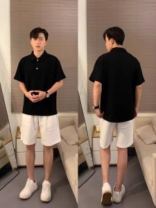 Cleanfit White Sports Shorts Mens Summer American Fitness Five-Quarter Loose Cool Casual Trendy Mid-Waist Straight Leg