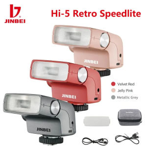 JINBEI Hi-5 Retro Speedlite Retro Camera Flash DSLR Mirrorless Digital Camera With External Hot Shoe Light for Photography Compact Portable Outdoor Light Suitable for Fuji Canon Sony Nikon Leica