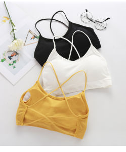 Spice girls cross beautiful back underwear womens anti-light inner cover gathered small breasts seamless tube top thin backless chest wrap