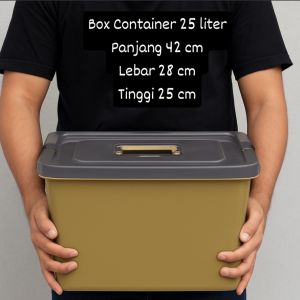 Box kontainer sedang / kotak perkakas / box baju  / tempat piknik / pernak - pernik / kotak mainan anak / perkakas / kue / tahu / cokelat / storage / pegangan