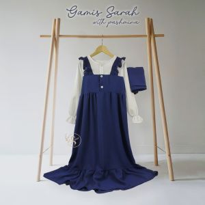 Gamis Anak Perempuan Bonus Pashmina Baju Muslim Anak Perempuan Free Jilbab Pashmina Baju Gamis Anak Gamis Sarah Bonus Pashmina by Syabil