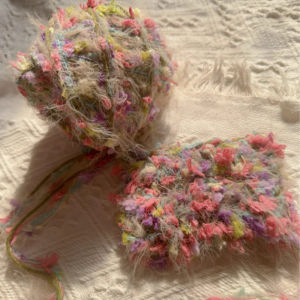 50g Variegated Fancy Yarn Mixed Color Nylon Polyester Blend Soft Novelty Textured Bubble Yarn for Knitting DIY Scarves Hats Craf
