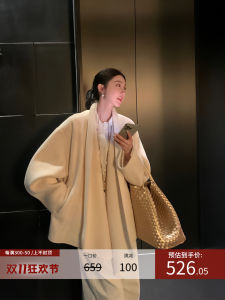 เสื้อโค้ทขนสัตว์สองด้านหนาสำหรับผู้หญิงในฤดูหนาว ทรงสั้น ทรงเข้ารูป ปกขนสัตว์ ปกติ แขนยาว คอวี สีสันสดใส ปกติ