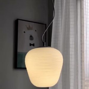 Nordic Simple Modern Chandelier Designer Personality Creative Dining-Room Lamp Bedroom Bedside Study Striped Glass Lamp