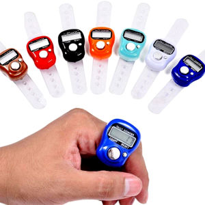 Finger Counter Mini Portable Light Weight Resettable Digital Row With LCD Display Colourful