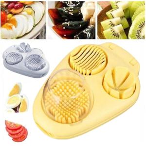 TBRBG 3in1 Creative Egg Slicer Hard Boiled Eggs Slicers Kitchen Food Slicers Fruit Vegetable Manual Slicers Household Kitchen Supplies