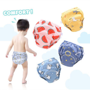 Hot 6 Layer Waterproof Reusable Cotton Baby Training Pants Infant Short Underwear Cloth Baby Diaper Nappies Panties for Children