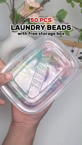 50pcs Laundry Beads Portable Stains Film Laundry Gel Capsules Travel Washing Liquid Cleaning Laundry