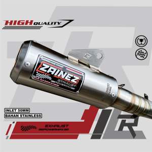 Zainez Racing Silincer/Silencer Knalpot Stainless inlet 50mm Panjang 23CM Tipe Sangkakala