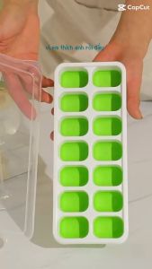 Khay làm đá viên bằng nhựa có đế silicon giúp lấy đá đơn giản và dễ dàng combo 3 khay My Home DN029