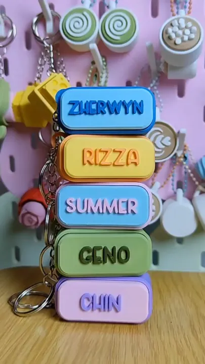 3d Printed Customized Name Fidget Clicker Keychain Free Name 2.2x5cm ...
