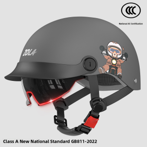 MONLEYTA | German Womens Motorcycle Helmet Four Seasons Universal Breathable Safety Hat Sun Protection Non-hair Pressing 3C Certified